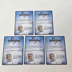 Lot Of ( 5 ) Kingdom Hearts TCG Disney Trading Cards Info Helper Cards 1-5 Set - Image 2