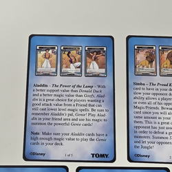 Lot Of ( 5 ) Kingdom Hearts TCG Disney Trading Cards Info Helper Cards 1-5 Set - Image 3