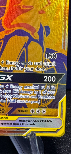 Pokemon Pikachu and Zekrom GX Tag Team Gold Full Art Promo Card SM248 - Image 5