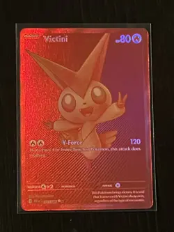 Pokemon Victini 171/086 Black Bolt Holofoil English Basic Card 2025 Fire Type - Image 2