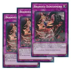 Yugioh - Branded Banishment x 3 - 1st Edition Prismatic Secret NM - Free Holo - Image 1