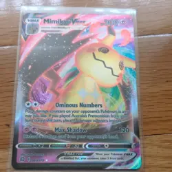 Pokemon TCG Mimikyu VMAX 069/172 Psychic VMAX Holo Pokemon Card English - Image 1