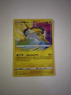 Pokemon TCG Raikou Vivid Voltage Holo Card 050/185 with Sleeve Near Mint - Image 1