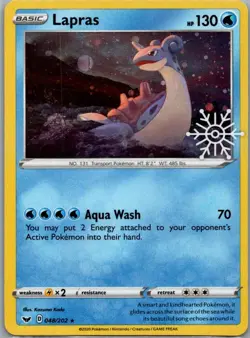 Lapras - (Holiday Calendar) Promo Miscellaneous Cards & Products 048/202 NM - Image 1
