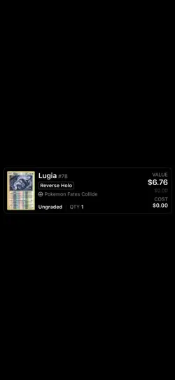 Lugia 78/124 Fates Collide Reverse Holo Rare Basic Psychic Pokemon TCG Card - Image 2
