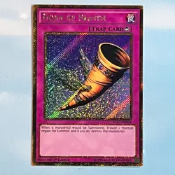 YUGIOH Horn of Heaven GOLD SECRET RARE PGL3-EN034 Near Mint NM - Image 1