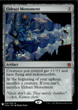 2017 Magic MTG Commander Anthology Eldrazi Monument Mythic Rare Foil #216 - Image 1