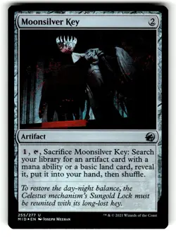 Moonsilver Key 255 Innistrad: Midnight Hunt Magic: The Gathering Foil LP - Image 1