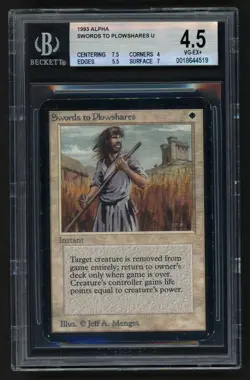 ***BGS 4.5 Alpha Swords to Plowshares*** MTG Alpha Magic Kid Icarus - Image 1