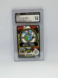 Zubat - 1998 Bandai Sealdass Pokemon - Part 2 #41 - CGC Gem Mint 10 *TOP POP* - Image 1