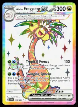 Alolan Exeggutor ex 225/191 Surging Sparks Ultra Rare Pokemon - Image 1
