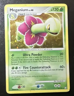 2007 Pokemon Diamond & Pearl Mysterious Treasures Meganium #13/123 Holo - Image 1