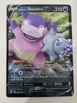 Pokemon Galarian Slowbro 99/189 Darkness Ablaze - Ultra Rare LP - Free Holo Card - Image 1