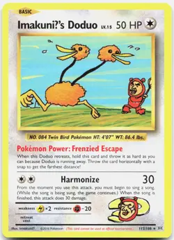 ImakuniU's Doduo 112/108 Secret Rare Evolutions Pokemon Near Mint - Image 1