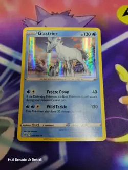 GLASTRIER 051/196 LOST ORIGIN POKEMON TCG CARD (HOLO RARE, NM) - Image 1