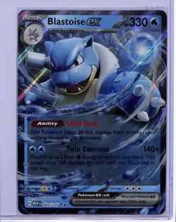 2023 Pokemon Scarlet & Violet 151 Blastoise ex Oversized Jumbo #009/165 (b) - Image 1