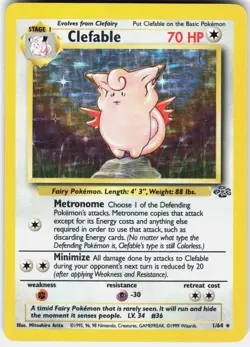 Pokemon Clefable 1/64 Holo Rare Jungle Pokemon Lightly Played - Image 1