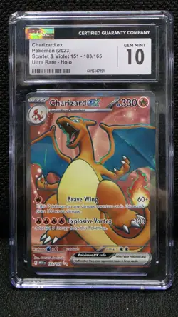 Pokemon Charizard ex 183/165 Scarlet & Violet 151 CGC 10 - Image 1