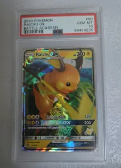 Pokemon Raichu GX Battle Academy 20/68 PSA 10 GEM MINT 2020 - Image 1