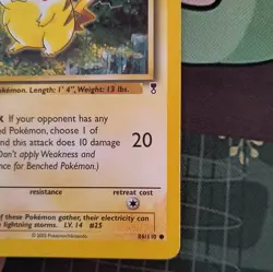 Nintendo Pikachu 86/110 Legendary Collection Regular Common 50 HP EN 2002 - Image 5
