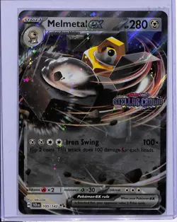 2024 Pokemon Stellar Crown Melmetal ex Oversized Jumbo Stamped #105/142 (a) - Image 1