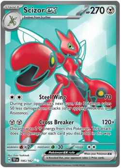 Scizor ex 195/162 Ultra Rare Full Art - Pokemon SV05 Temporal Forces - Image 1