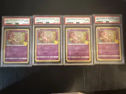 LOT OF 4 - 2021 Pokemon Celebrations #011 Mew PSA 8 NM-MT - Image 1