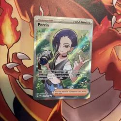 Pokemon TCG Twilight Masquerade Perrin 209/167 Trainer Support Illustration Rare - Image 1