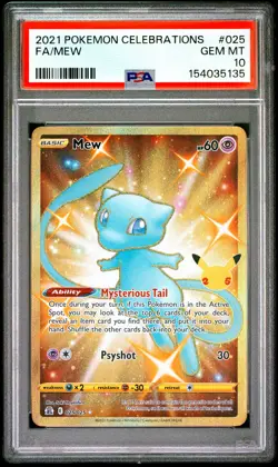2021 POKEMON CELEBRATIONS #025 FULL ART/MEW PSA 10 - Image 1