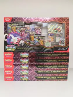 (6) Lot 2023 Pokemon Paldean Fates Great Tusk Treads ex Premium Collection Box - Image 1