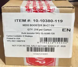 POKEMON TCG PERFECT ORDER BOOSTER SEALED 6 BOX CASE I Q0003 - Image 1