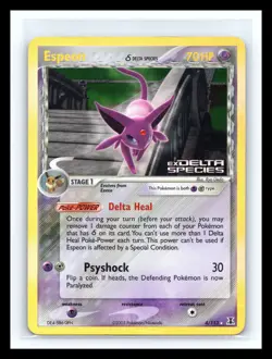 💥 Pokemon TCG Espeon # 4/113 Delta Species Stamp Reverse Gold Holo Rare 70 HP - Image 1