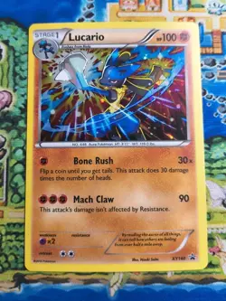 Pokemon Lucario XY140 XY Black Star Promo Holo 2016 NM/M ⭐ Swirl - Image 1