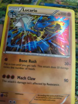 Pokemon Lucario XY140 XY Black Star Promo Holo 2016 NM/M ⭐ Swirl - Image 3
