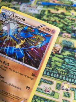 Pokemon Lucario XY140 XY Black Star Promo Holo 2016 NM/M ⭐ Swirl - Image 5