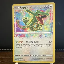 Pokemon TCG Rayquaza 138/185 SWSH04 Vivid Voltage 2020 ENG Holo AR 120HP - Image 1