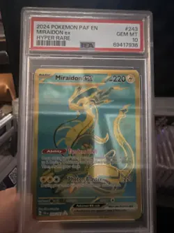 Pokemon Miraidon ex SV: Paldean Fates Hyper Rare Holo 243/091 PSA 10 - Image 1