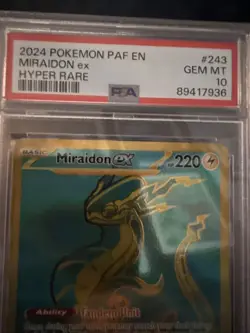 Pokemon Miraidon ex SV: Paldean Fates Hyper Rare Holo 243/091 PSA 10 - Image 3