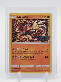 GROUDON 2018 POKEMON CELESTIAL STORM #81/168 LEGENDARY HOLO RARE Q5677 - Image 1
