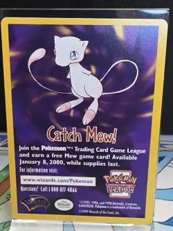 1999 Pokemon Promo Card “Catch Mew" WOTC "Pokemon The First Movie" - Image 1