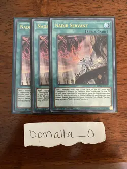 3x Yugioh Nadir Servant MP21-EN135 Ultra Rare 1st Edition NM/VLP Playset - Image 1
