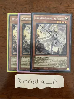 3x Yugioh Dogmatika Ecclesia, The Virtuous MP21-EN101 Secret Rare 1st Ed NM/VLP - Image 1