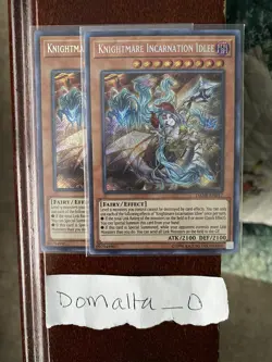 2x Yugioh Knightmare Incarnation Idlee DANE-EN017 Secret Rare Unlimited Ed NM - Image 1