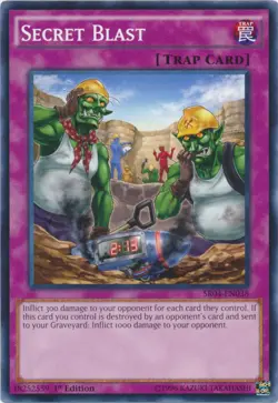 1x (NM) Secret Blast - SR04-EN038 - Common - 1st Edition YuGiOh - Image 1