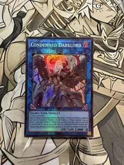 Yu-Gi-Oh! Condemned Darklord, Super Rare, 1st Ed MZMU-EN107, NM - Image 1