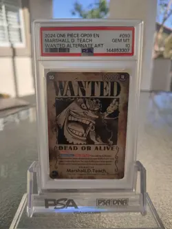2024 One Piece Op O9 En Marshall D. Teach Wanted Alternate Art - Image 1