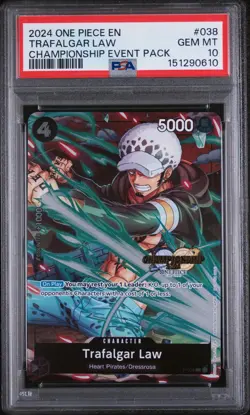 2024 ONE PIECE CHAMPIONSHIP 2024 EVENT PACK #038 TRAFALGAR LAW PSA 10 - Image 1