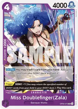 Miss Doublefinger(Zala) OP05-073 English Uncommon PRB01 One Piece Card Game - Image 1