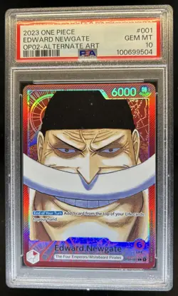 2023 One Piece OP02 Edward Newgate Alternate Art #001 PSA 10 GEM MINT Gem Mint - Image 1
