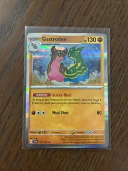 Pokemon TCG Gastrodon Card Holo Rare 107/191 Surging Sparks Series - Image 1
